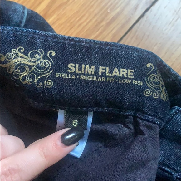 Express Low Rise Flared Jeans - Picture 4 of 5